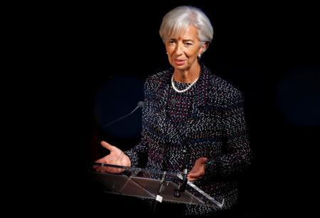 Lagarde habla en Bruselas, ayer