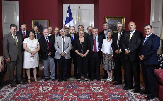 Bachelet junto a los rectores de latinoamerica y el caribe