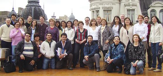 Encuentro de varios miembros de la Red Argentina de Periodismo Científico
