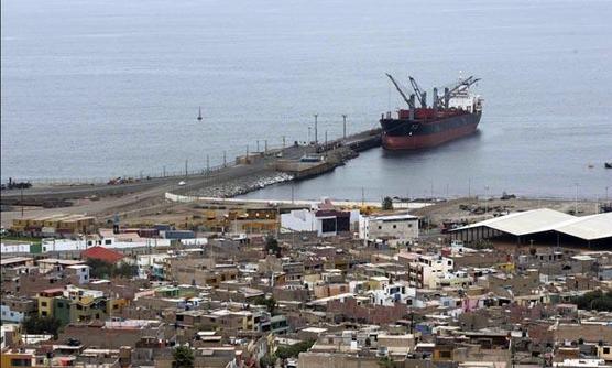 Puerto de Ilo en el sur peruano
