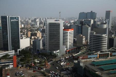 Foto del  distrito financiero de San Isidro en Lima