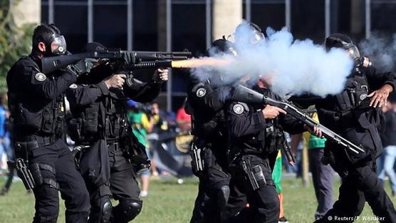 Represión policial del pasado miércoles en Brasilia