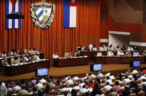 Una vista de una sesión del Parlamento cubano. 