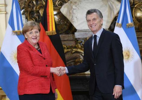 Merkel junto a Macri