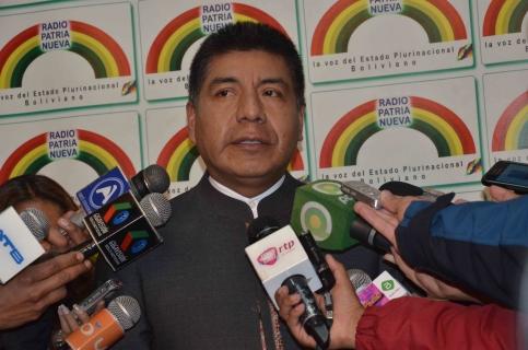 Canciller boliviano, Fernando Huanacuni.
