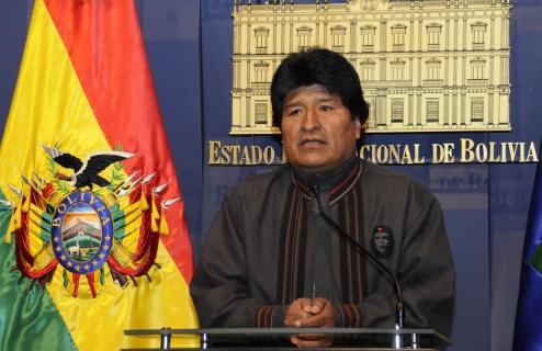 Evo Morales en La Paz