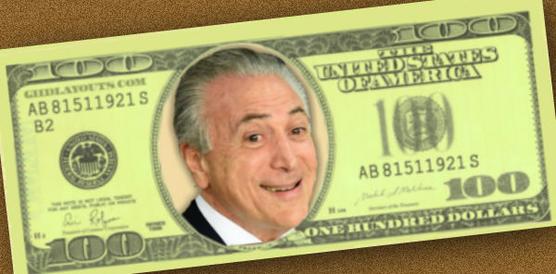 Los dólares con la cara del corrupto