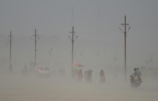 Tormenta de polvo en el sur de la India
