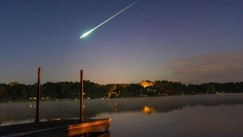 Imagen de ilustración. Caída de un meteorito registrado por la NASA