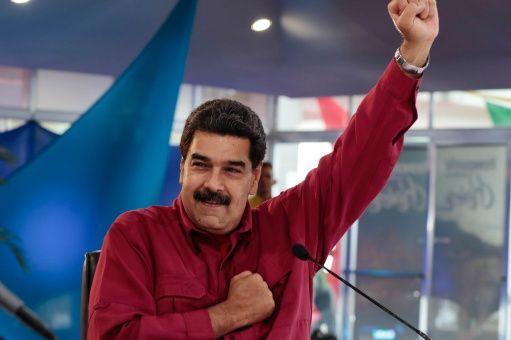 Maduro durante el encuentro solidario en Caracas