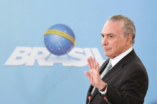 Temer en el palacio Planalto en Brasilia