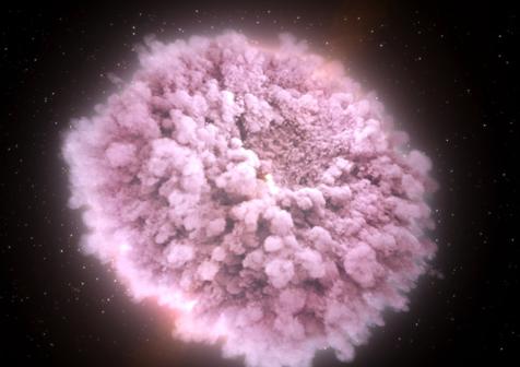 Fusión de dos estrellas de neutrones (foto: Ansa)