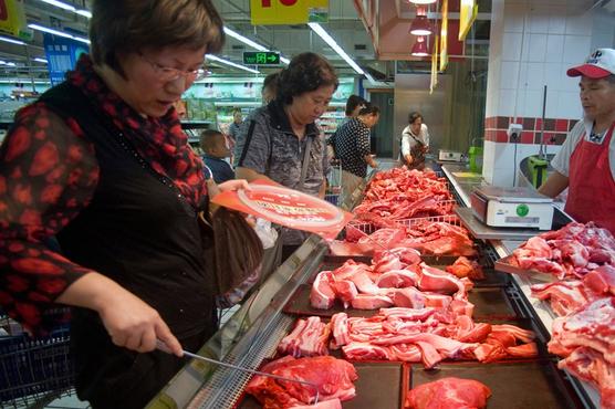 Cerdo norteamericano en China