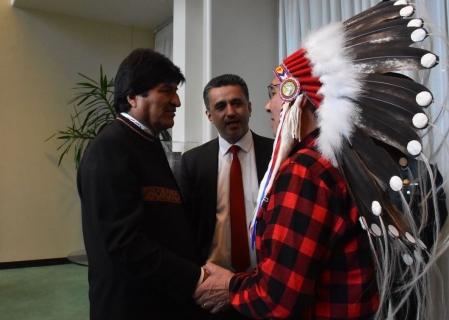 Morales se entrevistó con delegados de pueblos originarios