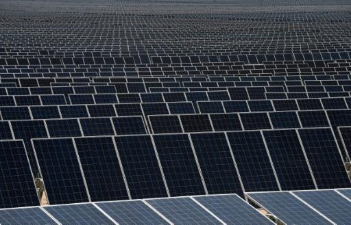 La planta de energía solar operada por la italiana Enel en un desierto en Coahuilla
