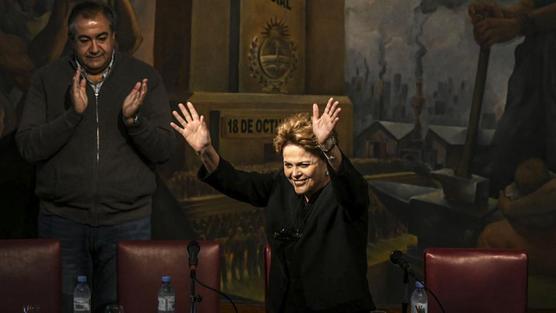 Dilma con Daher en la CGT
