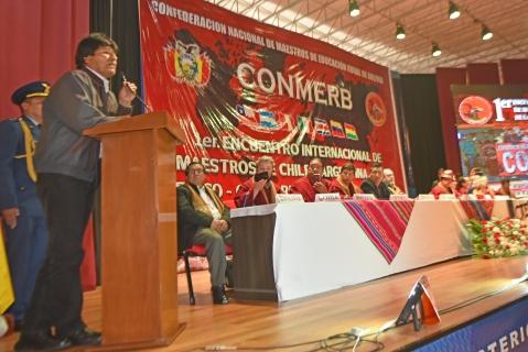 Evo Morales en la apertura del encuentro