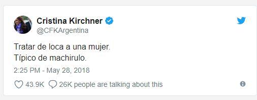 El tuit de Cristina