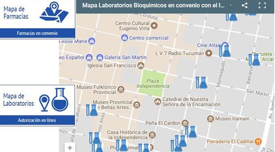 Mapa de laboratorios