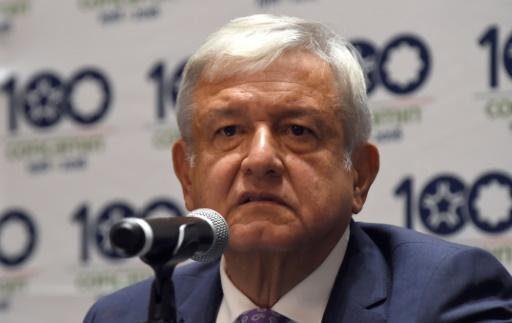 El presidente electo de México, Andrés Manuel Lopez Obrador, durante una conferencia de prensa en Ciudad de México, ayer