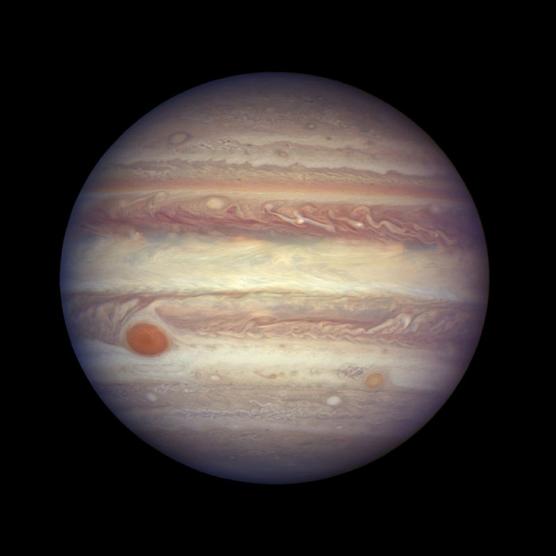 Una foto del planeta Júpiter tomada el 3 de abril del 2017 y suministrada por la NASA