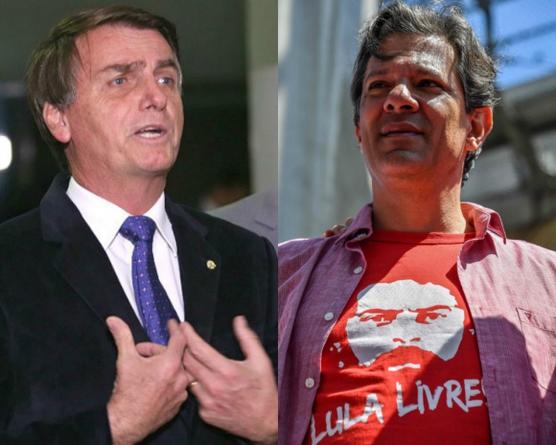 Bolsonaro y Haddad en seguro balotaje