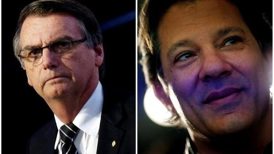 Bolsonaro y Haddad en final de campaña