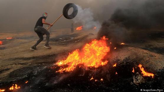 Protesta palestina en Gaza