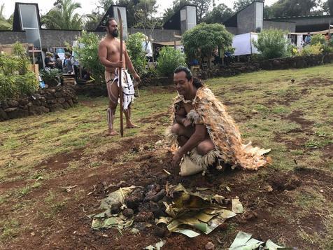 La ceremonia ancestral del Umu Tah (Foto Margarita Bastías) (foto: Ansa)