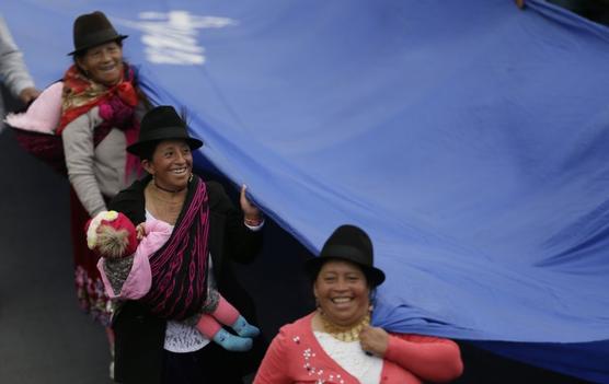 La "Marcha del Agua", convocada por organizaciones indígenas, llega a Quito