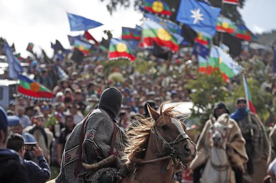 Mapuches movilizados por el asesinato de Catrillanca