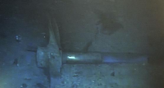 La hélice del submarino hundido