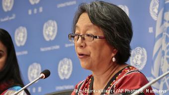 Victoria Tauli-Corpuz, relatora especial de la ONU sobre los Derechos de los Pueblos Indígenas.