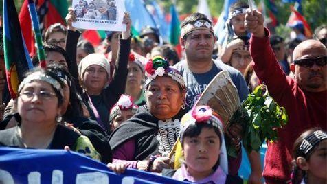 Manifestación mapuche en Chile. (foto: Ansa)