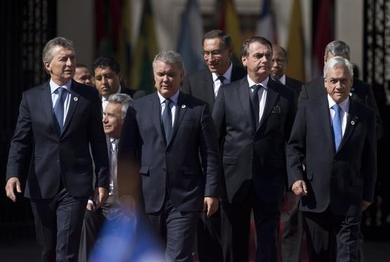 Macri, Moreno, Abdo, Vizcarra, Bolsonaro y Piñera