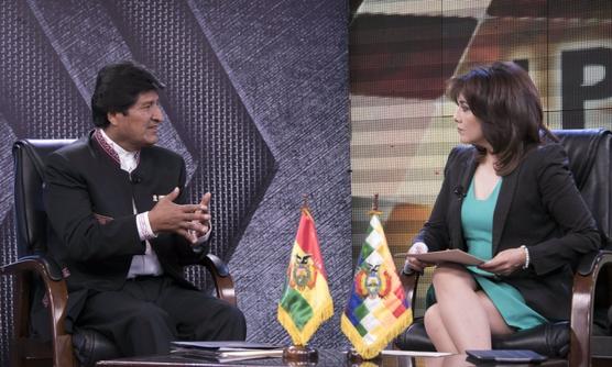 Morales en la tv de La Paz