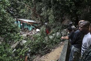El derrumbe en la favela