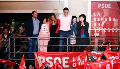 Victoria del PSOE, del premier Pedro Sánchez, en elecciones en España (foto: EPA)