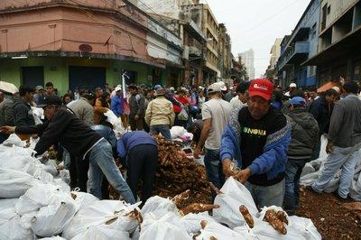 Campesinos enojados en Asunción