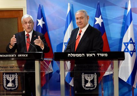 Sebastián Piñera con Benjamin Netanyahu (foto: EPA)
