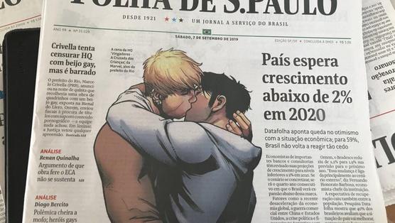 Una pintura con un beso gay desató la censura