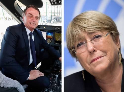 Bolsonaro contra Macron y Bachelet