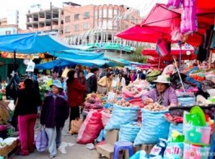 Típico mercado boliviano