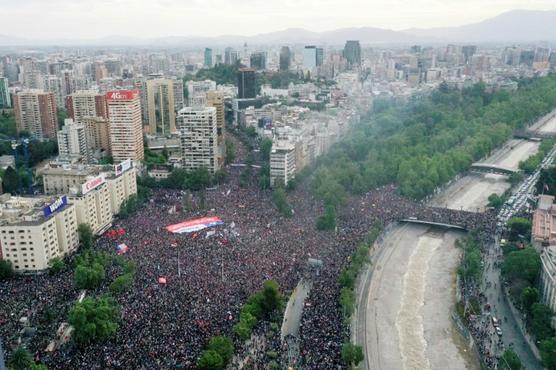 La gigantesca movilización en Santiago