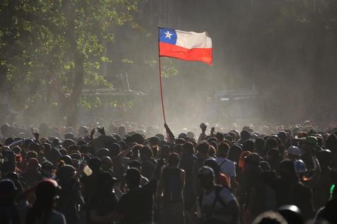 Protestas contra el gobierno de Sebastián Piñera en Chile (foto: ANSA)