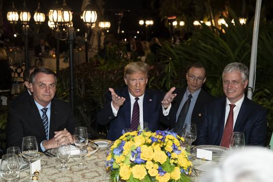 Trump cenó con Bolsonaro en Miami el domingo