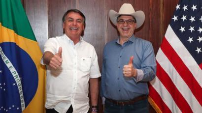 Bolsonaro y Todd Chapman el 4 de julio pasado