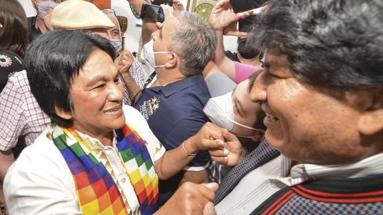 Milagro Sala junto a Evo Morales
