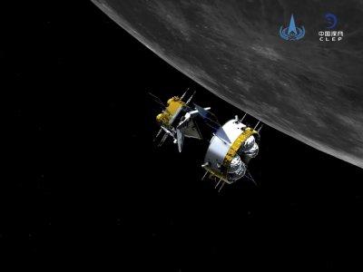 La sonda orbital y el módulo de regreso de la nave china Chang'e 5