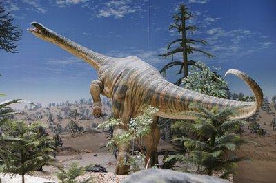 Modelo de plateosaurus en el Museo Estatal de Historia Natural en Stuttgart, Alemania.